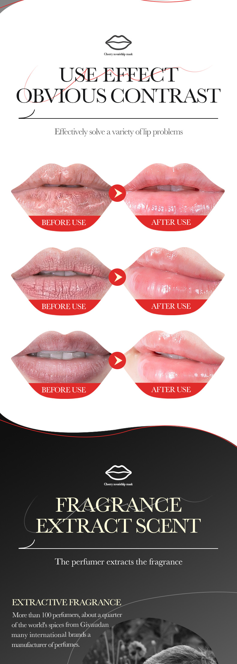 SADOER Cherry Mask Ενυδατική, Θρεπτική Περιποίηση χειλιών_voghion.com