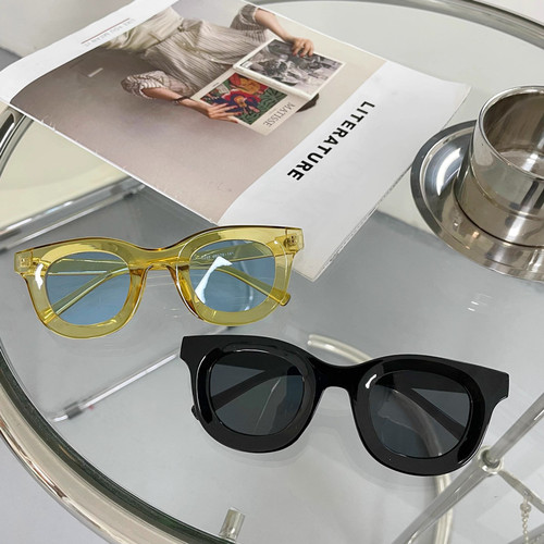 Hip-hop sunglasses men's fashion personality fashion niche round INS internet celebrity thick frame sunglasses women's retro sunglasses 