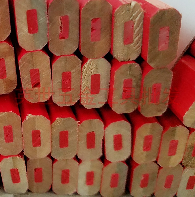 Ciudad de montaña octogonal negro núcleo carpintería pluma Rojo Azul cabeza plana varilla cuadrada gruesa núcleo ingeniería marcado pluma carpintería rotulador