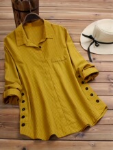 Q 27210 Striped linen long-sleeve shirt �������鳤������¿�