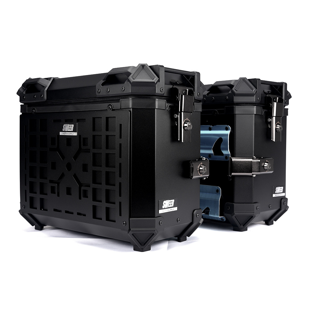 28L/35L motorcycle aluminum alloy side box universal waterproof anti-collision trunk aluminum alloy quick release three boxes