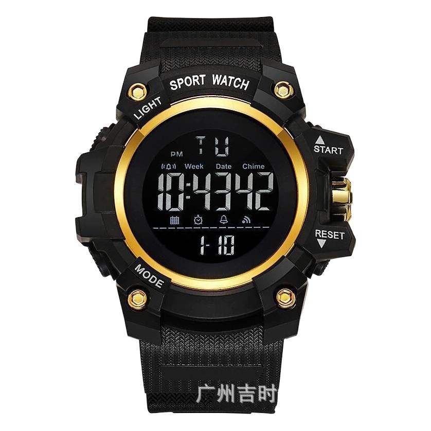 Nuevos hombres multi-funcional impermeable deportes reloj electrónico masculino estudiante de secundaria reloj montañismo al aire libre reloj de Dial grande