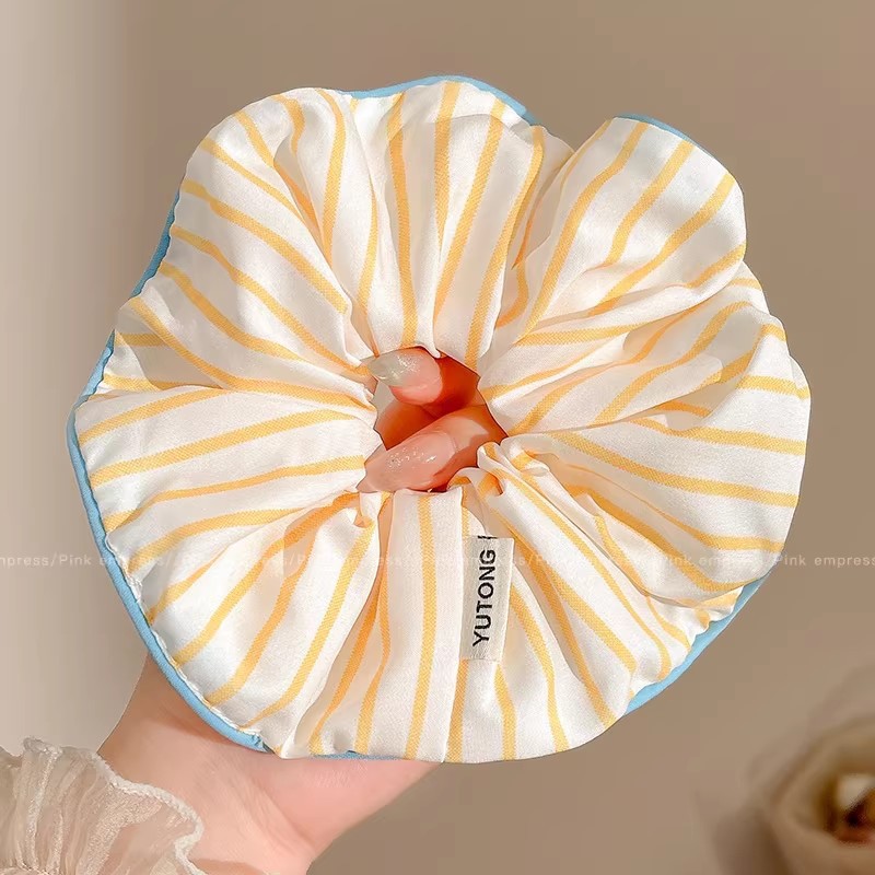 Coletero Scrunchie de Encaje con Flor de Alta Elasticidad para Mujer