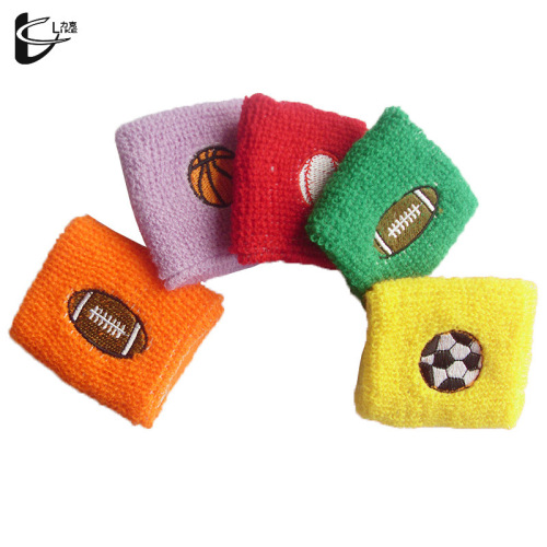 Custom Embroidered Sports Wrist Support for Children Sports Wristbands for Running Outdoor Basketball Soccer Fitness Sweatband