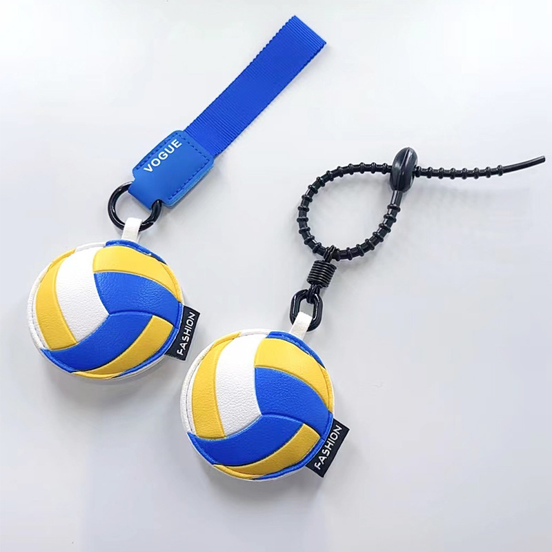 新しいバレーボールペンダント卸売レディースバッグスポーツ周辺ペンダントジュエリーアクセサリーシミュレーションバレーボールキーホルダー|undefined