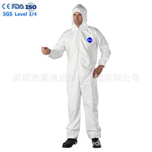 现货直发TYPE6一次性SF 透气膜连体防护服65g用于火车站工作人员