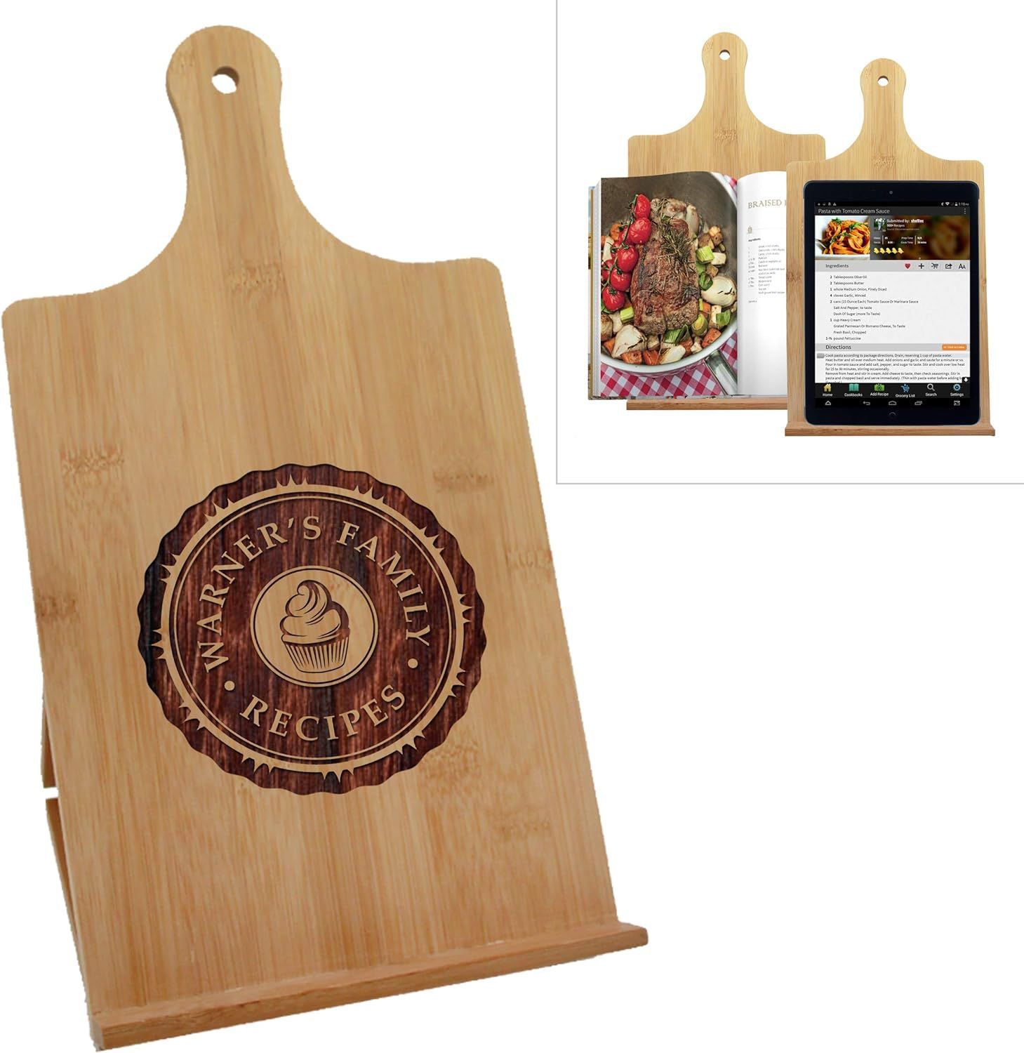 Receta de madera soporte de escritorio estantería de lectura para niños menú de restaurante occidental receta soporte de exhibición base de la tableta