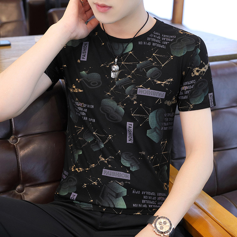 Short sleeve T-shirt men's wear T-shirts ins Chaopai Trend summer Easy Borneol 2021 new pattern handsome Large T-shirt