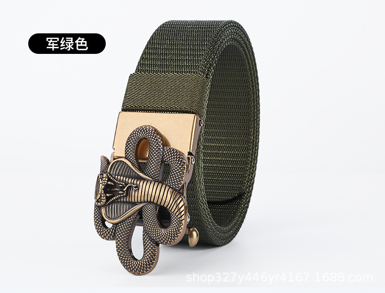 Gugeti hombres hebilla automática cinturón táctico de entrenamiento militar al aire libre casual jeans 12 Zodiaco serpiente hebilla overoles cinturón