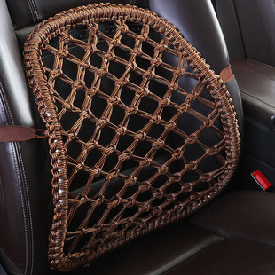 汽車腰靠加粗鋼管手編鏤空舒適透氣夏季護腰靠墊腰枕背墊四季通用