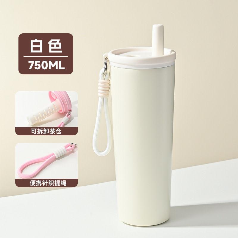 小清新ins风高颜值吸管杯卡通大容量汽车杯户外便携式保温杯批发|undefined