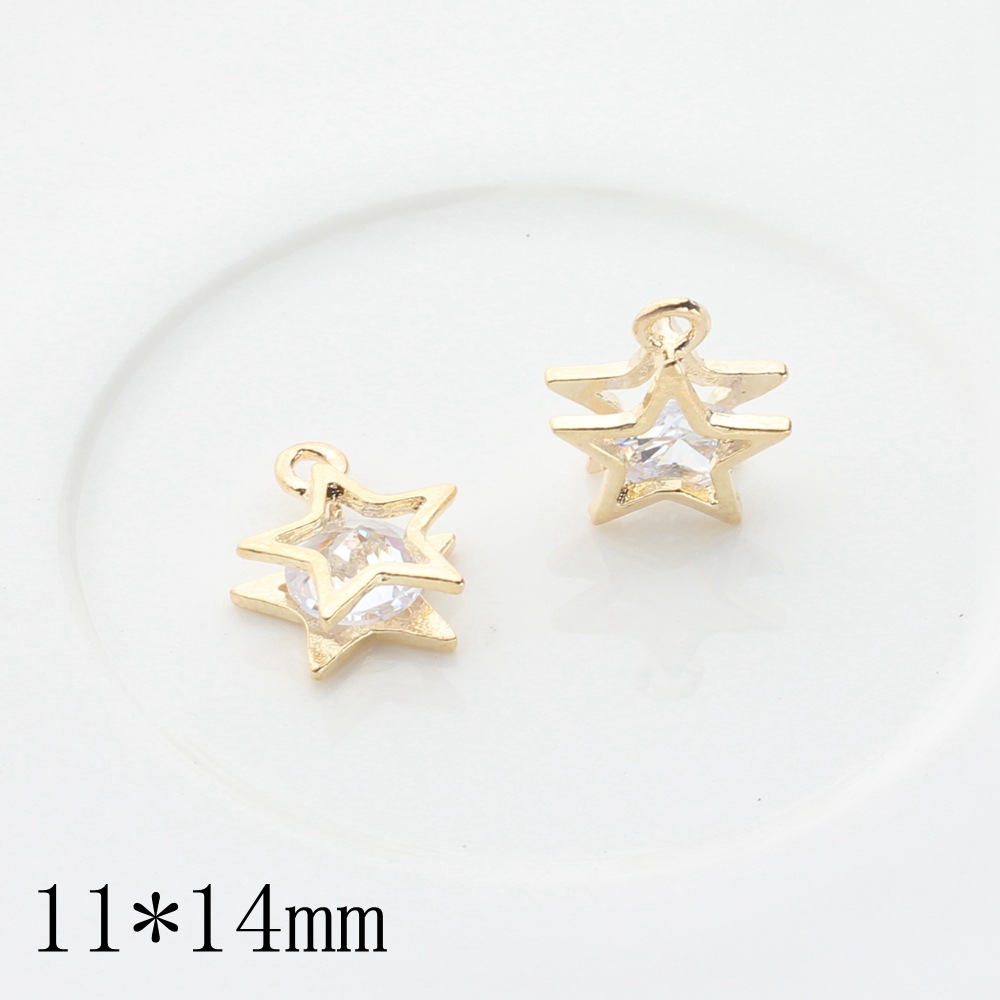 40g Weight Pendant Jewelry Making Type DIY Jewelry Accessories Classification 1 Piece Quantity Alloy Material Geometric, Star, Heart Shape Pattern Plating Design Simple Style Style 1 Piece Alloy Geometric Star Heart Shape Pendant 5