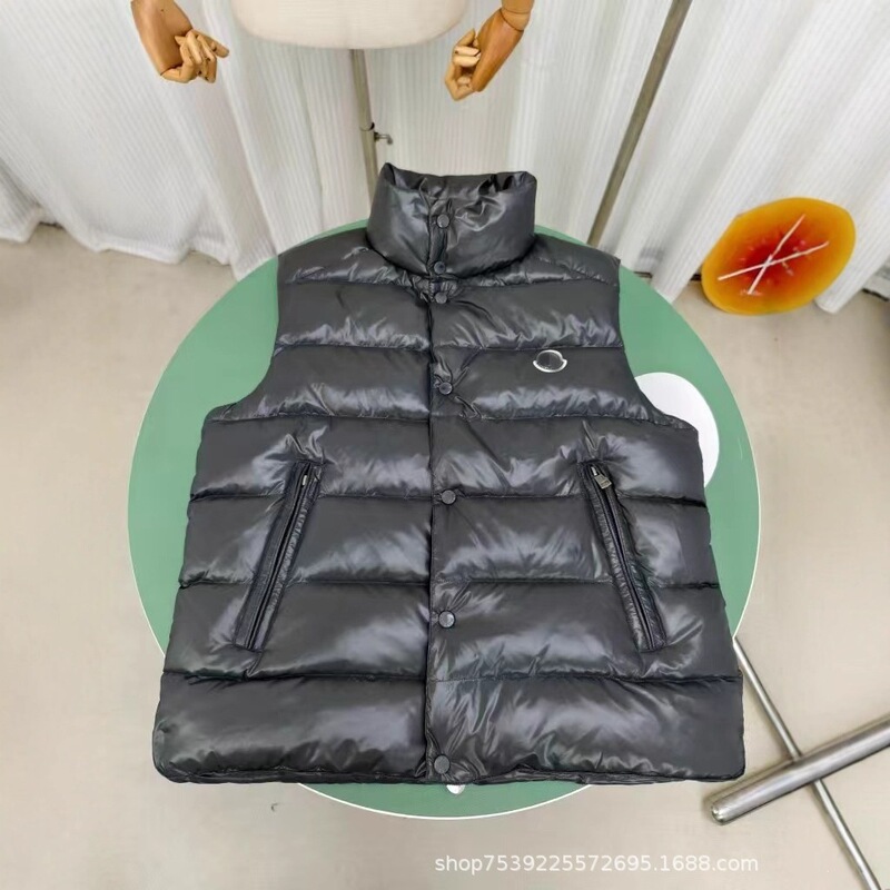 High-end Moncler Maya stand-up collar small logo down jacket vest TIB94 model unisex warm winter coat vest