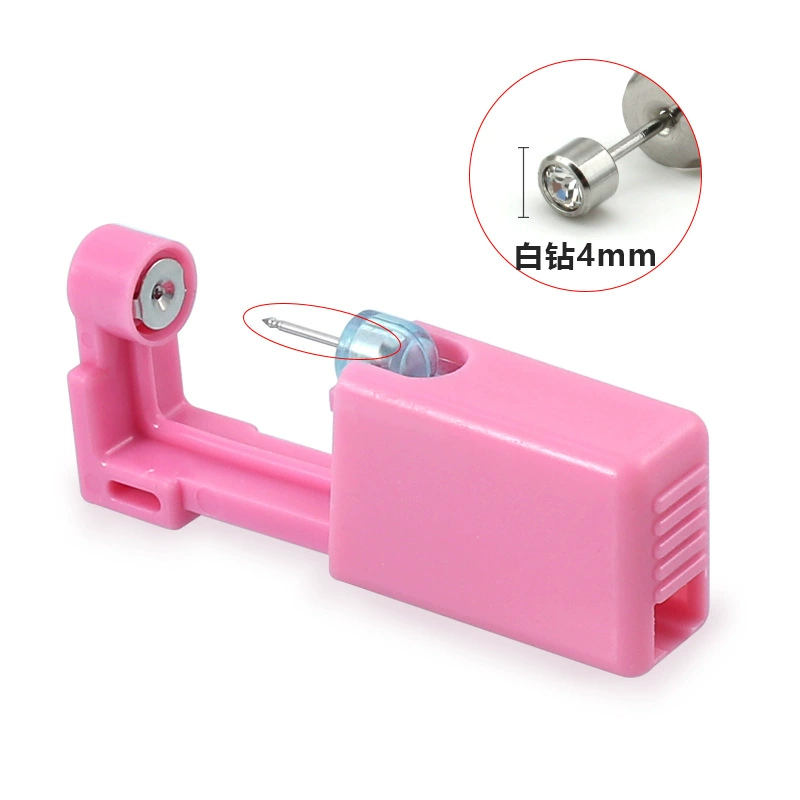 Disposable Ear Piercing Kit, Single-Use Piercer with Studs, Multiple Colors, Compact 5.8×2.3×1.2 cm