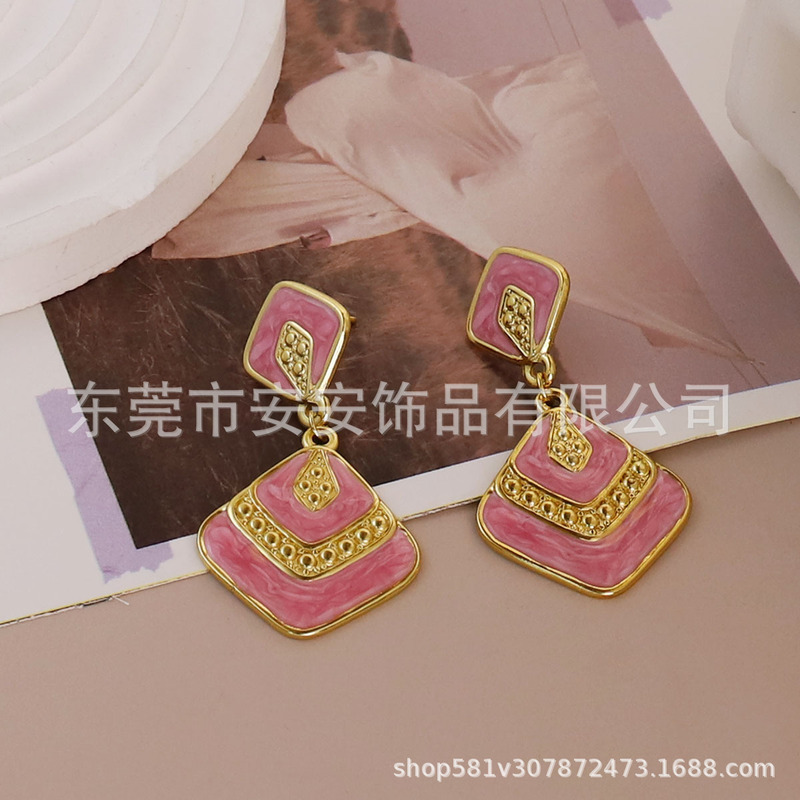 跨境时尚不锈钢新款滴油蝴蝶海星耳环轻奢高级感百搭耳饰批发|undefined