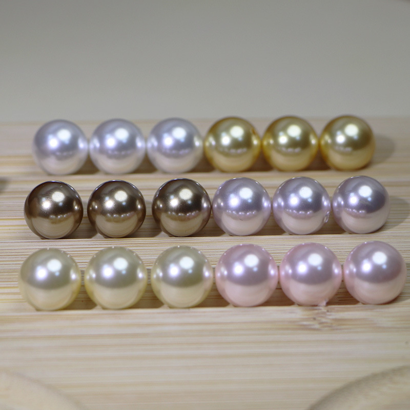 Imitation Pearl Shijia Glass Half Hole Beads Handmade DIY Jewelry Necklace Earrings Ring Accessories Wholesale