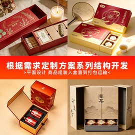 礼盒组装礼品盒加产品组装折叠书型包装定做化妆品双开门礼盒定制