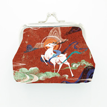 美丽中国风敦煌甘肃莫高窟壁画旅游纪念品女士儿童钱包零钱包
