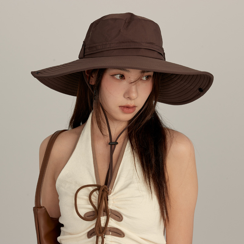 Women's Casual Simple Style Solid Color Wide Eaves Bucket Hat display picture 2