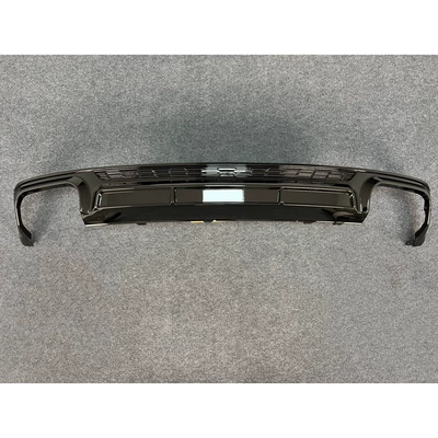 Suitable for 19-25 Audi C8A6 Modified S6 Rear Lip Four-Out Tail Throat Exhaust Rear Surround Black Warrior Kit (Big Surrounded) - bright-black-back-lip