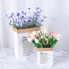 Simple English Instagram-style hugging bag packaging bag gift box bouquet bag gift wrapping paper bag kraft paper gift bag