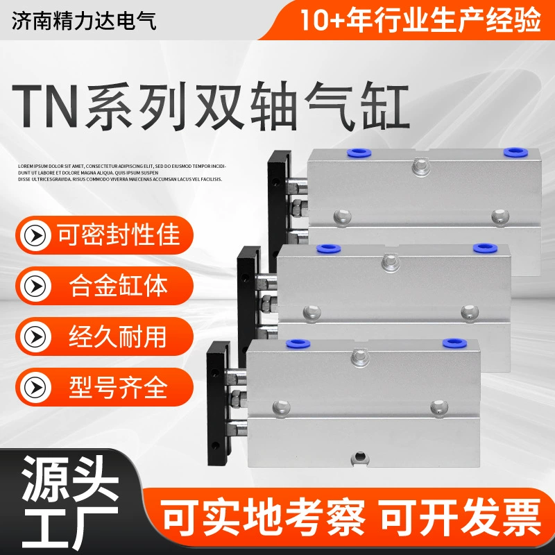 Цилиндр TN с двойным валом, большой тяговый, небольшой пневматический TDA/TN10/16/20-10/20/30/50/70/100-S