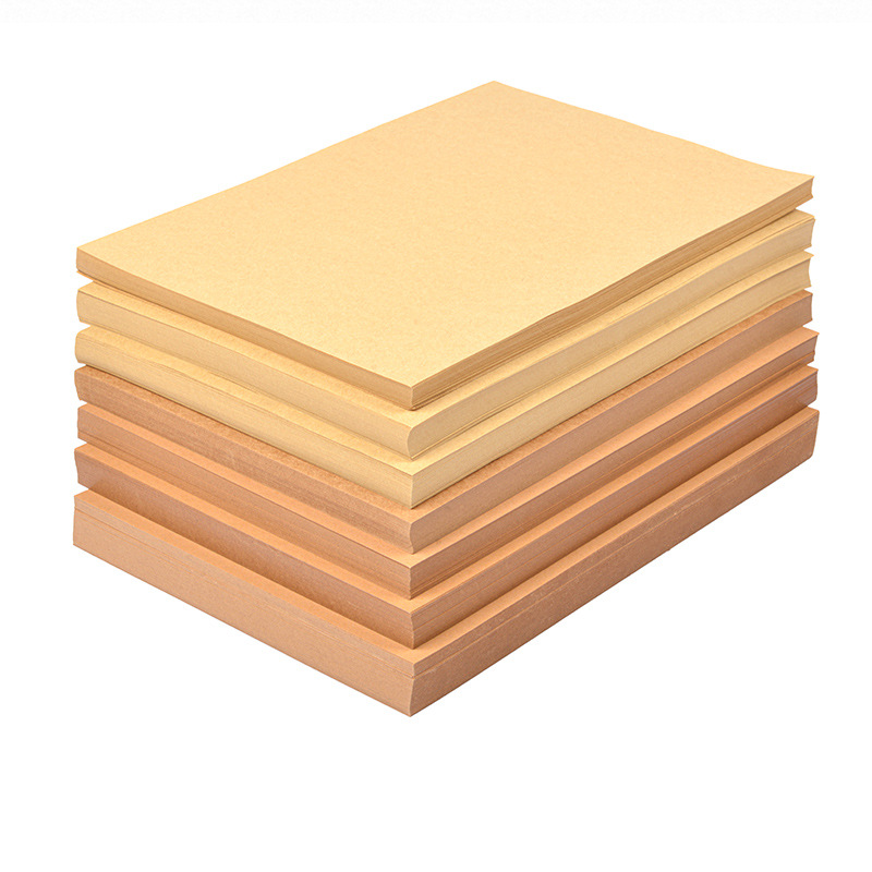 오리지널 컬러 크라프트 카드지 A4A3 두꺼운 크라프트 카드지 하드 크리에이티브 DIY 핸드메이드 포장지 아트지 하드지