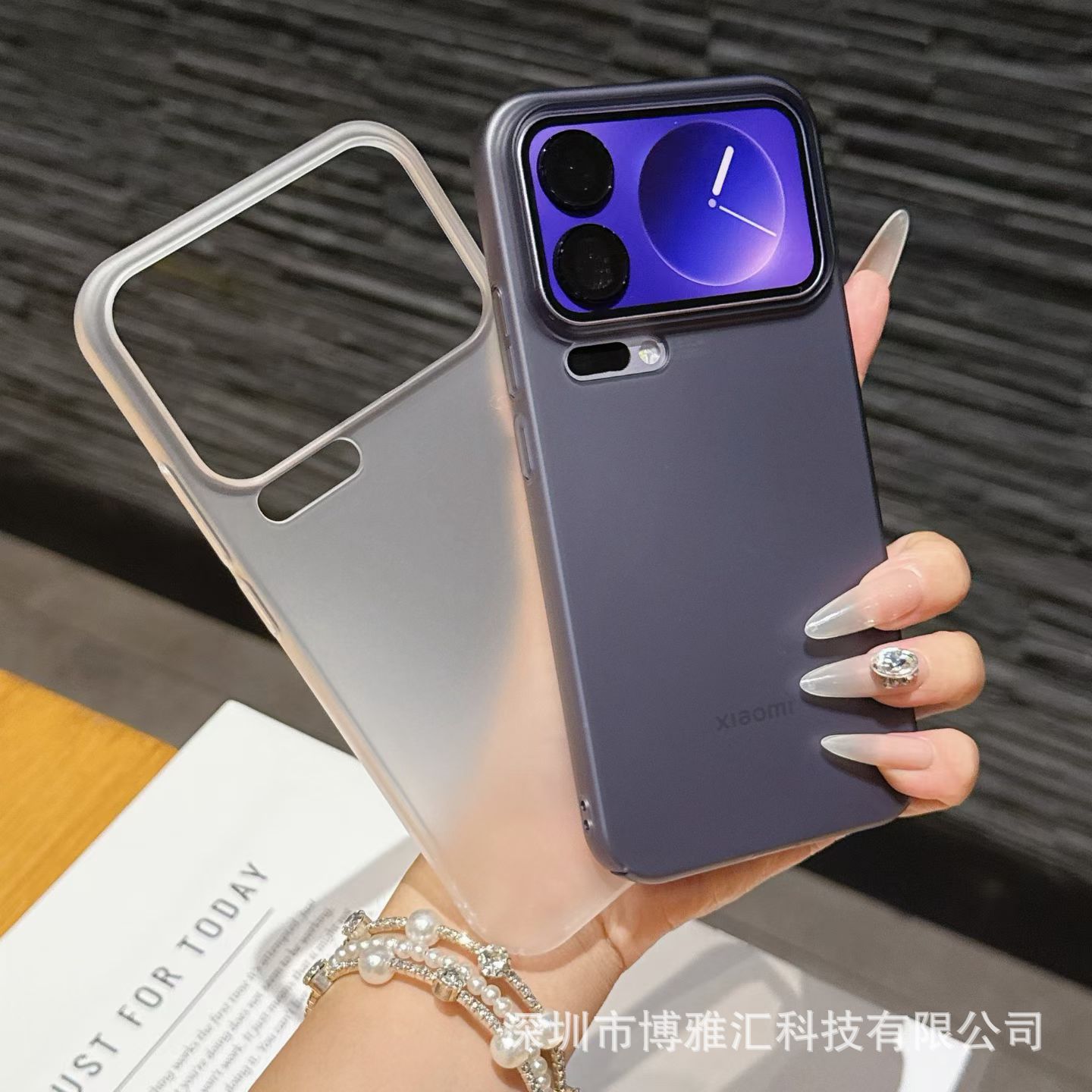 Aplicable para Xiaomi 17promax caja de teléfono celular niebla de hielo absorción Xiaomi 15pro caja de protección de lujo ligera a prueba de caídas image 4