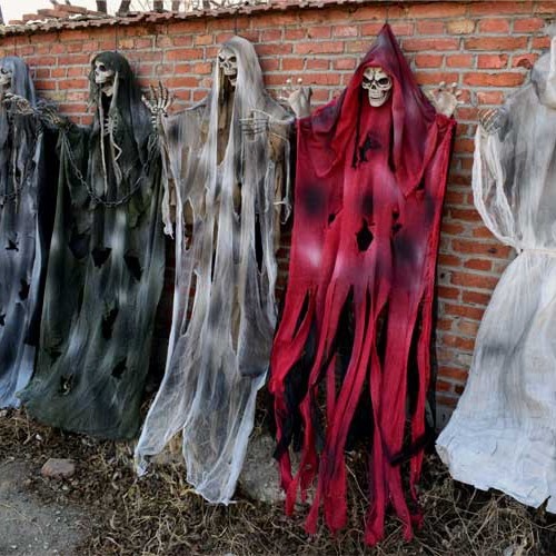 Halloween fantasma accesorios habitaciones secretas escape decoración casa embrujada colgante bar decoración espantosa esqueleto fantasma colgado
