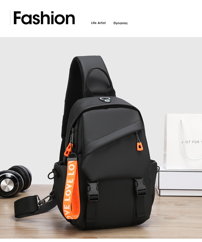 New trendy men's chest bags, casual single-shoulder bags, backpacks, crossbody bags, water-resistant men's bags, business men's bags, cross-border undefined