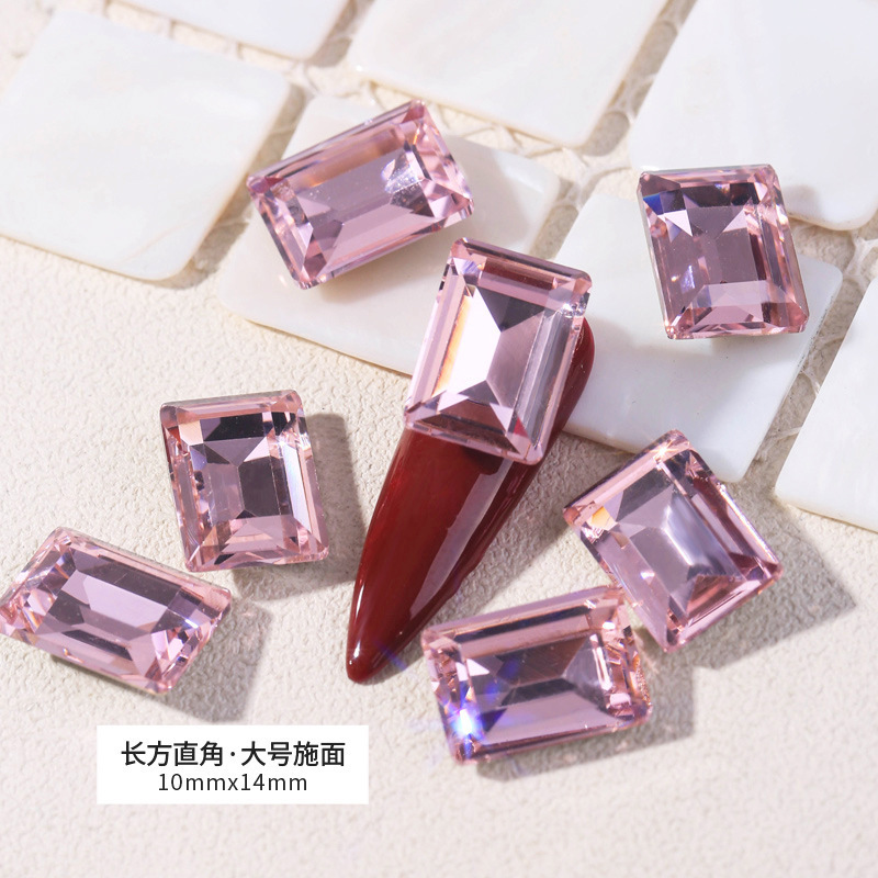 고품질 소녀 핑크 직사각형 직각-[10*14MM]