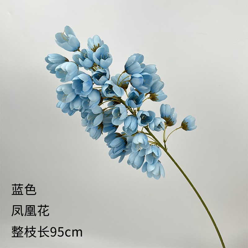 Flor azul cielo flor de bodas flor de seda flor de bodas flor de decoración de flor de vestíbulo flor de techo suave