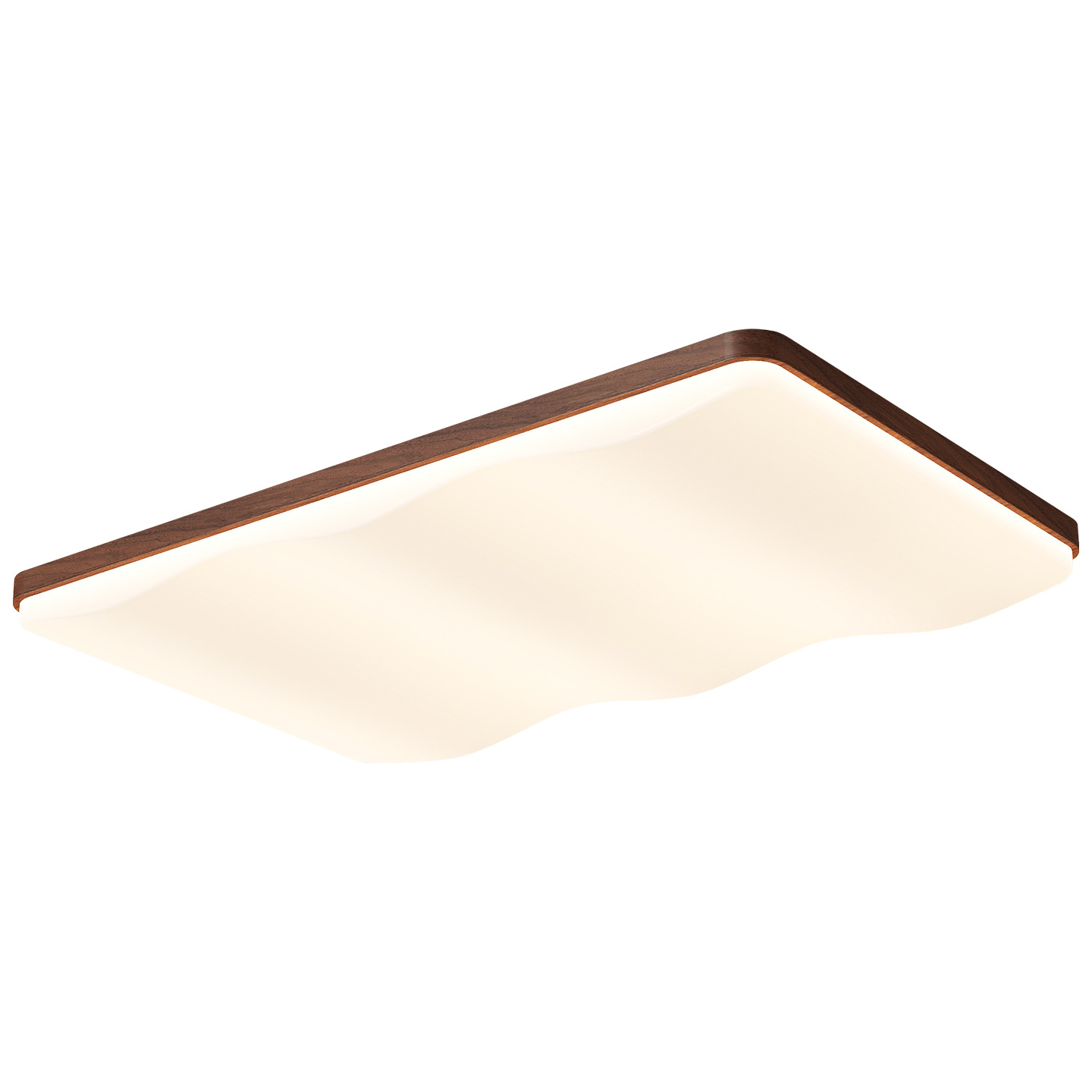 Grand View Garden estilo medieval sala de estar luz de techo nuevo color nuez ultra delgado super brillante simple dormitorio luz de techo 472L