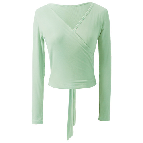 Ballet dance tops for adult women, modern classical knitted strap body suits, Chinese dance practice clothes tops