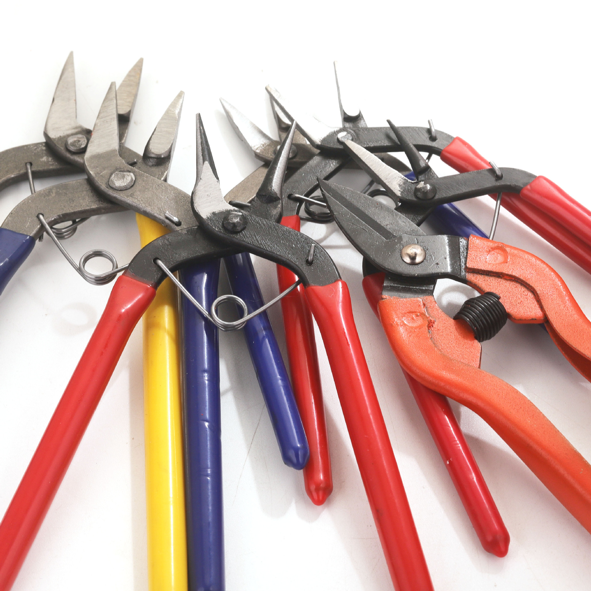 Pinzas hechas a mano bricolaje, pinzas de boca redonda con aguja curva, nuevas pinzas de punta fina de boca plana coreana, buena dureza, acero para muelles