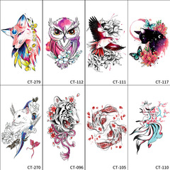 Colorful tattoo sticker waterproof, sweat-proof, non-reflective, long-lasting, realistic, for women, niche, high-end, scar cover, small animal sticker