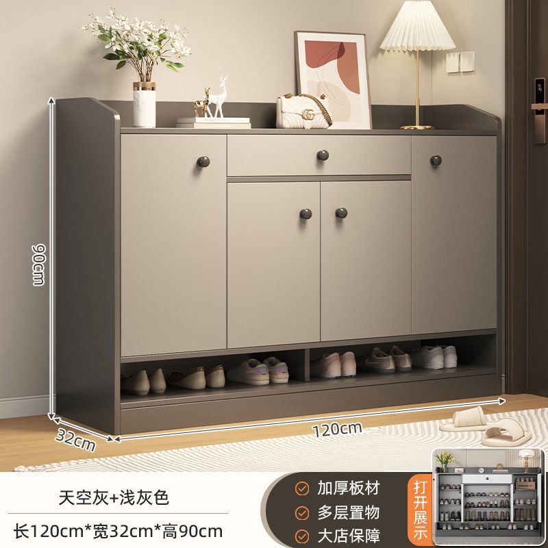 靴キャビネットホームドア 2025 新しいホットスタイル屋内玄関キャビネット一体型収納キャビネット無垢材脚多層靴ラック|undefined