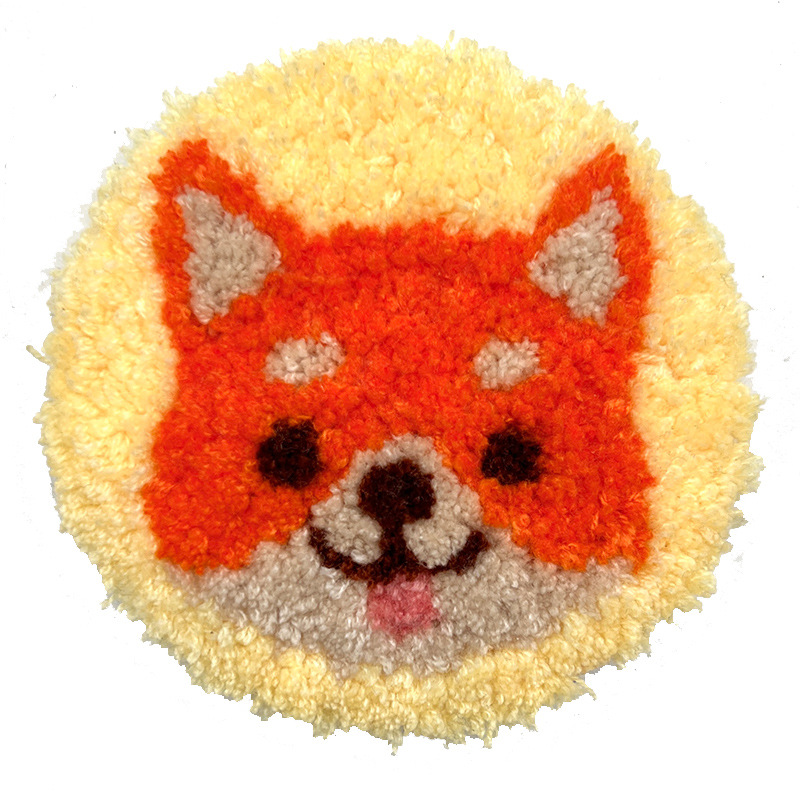 Cojín de taza de peluche animal hecho a mano diy material bordado paquete ruso de goma de goma de dibujos animados para niños pequeños cojín de taza