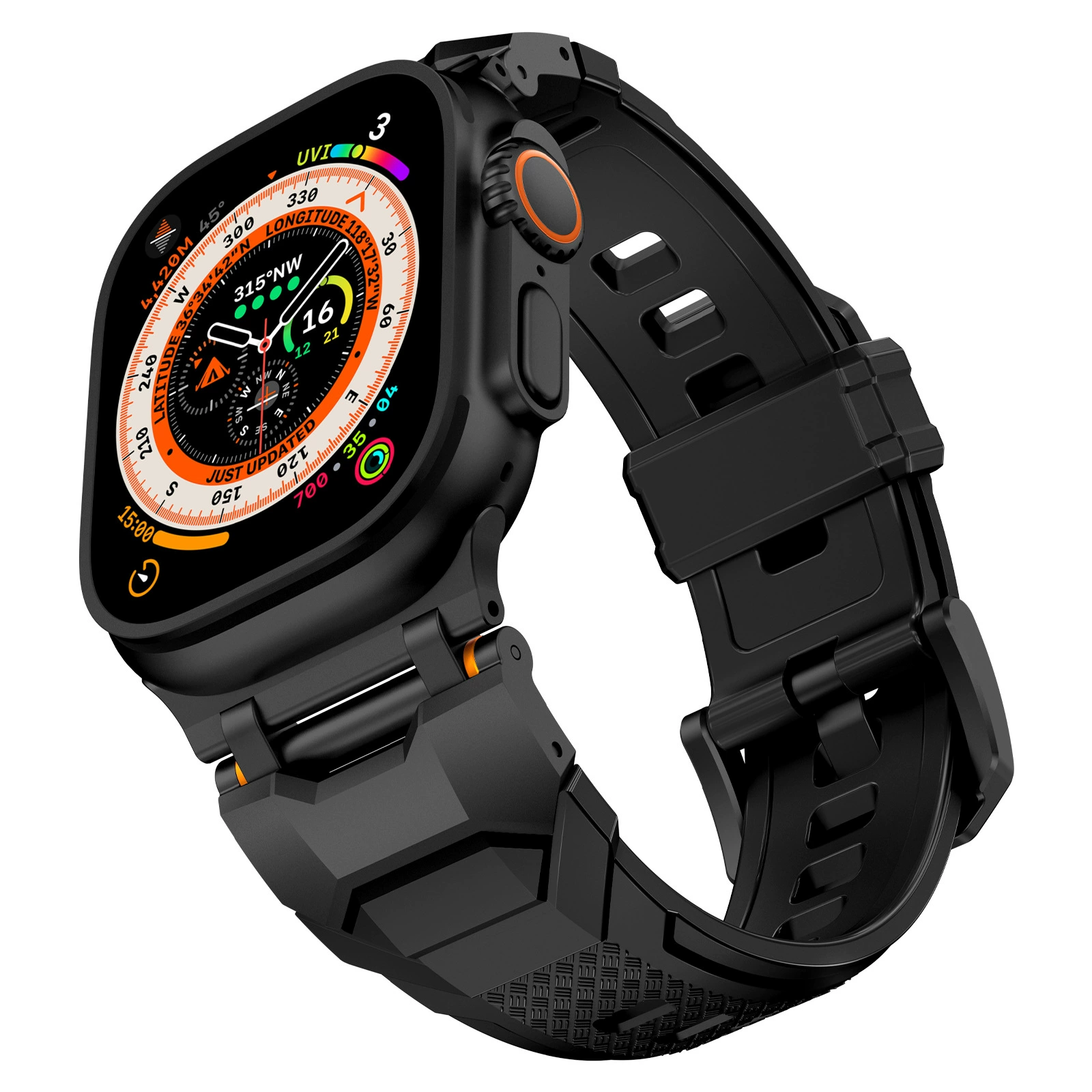 Силиконово-металлический ремешок для Apple Watch