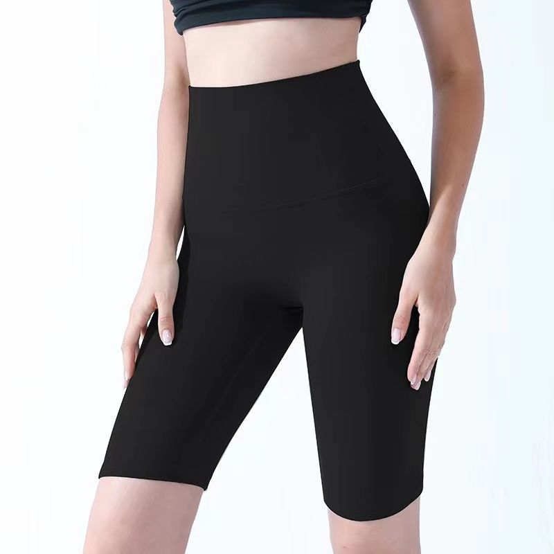 Pantalones cortos desnudos de mujer elásticos apretados para elevar las caderas de cinco puntos pantalones deportivos de secado rápido succión de sudor entrenamiento para correr fábrica de comercio de ping
