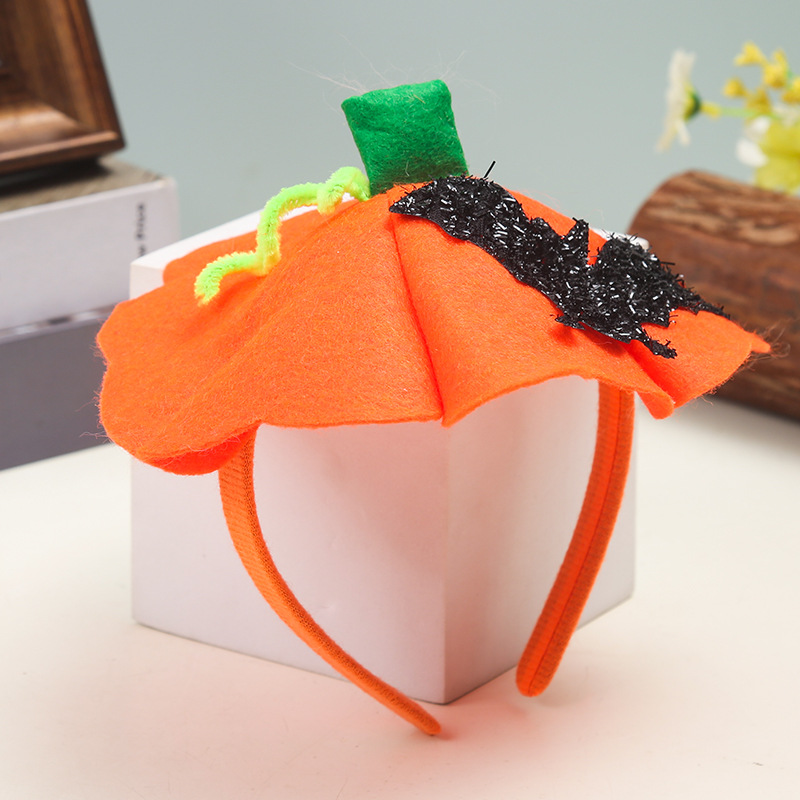 Amazon Cross-border Halloween gran sombrero de calabaza accesorios para el cabello tocado niños dibujos animados lindo diadema traje de fiesta de vacaciones