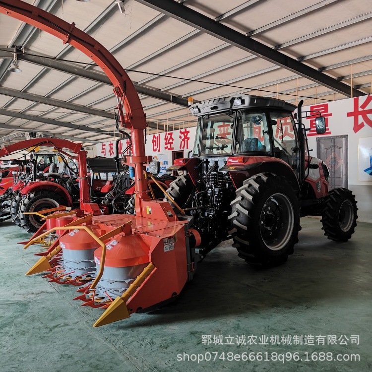 四驱拖拉机青储机拖拉机加装独立圆盘青储机玉米牧草青储收割机