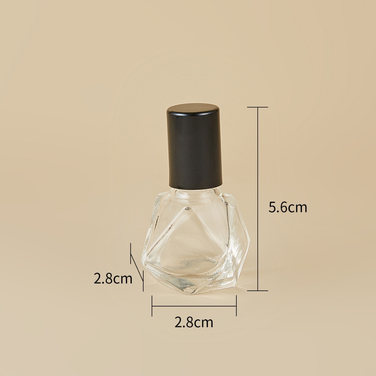 Botella de aceite esencial de vidrio de 8ML botella de cuentas en forma de estrella de cinco puntas bola botella de perfume transparente cosmética sub-embalaje botella vacía