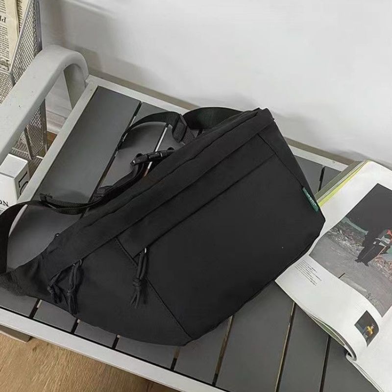 Trendy crossbody bag for men, casual large-capacity chest bag, Japanese-style trendy brand backpack, student waist bag, shoulder bag for women