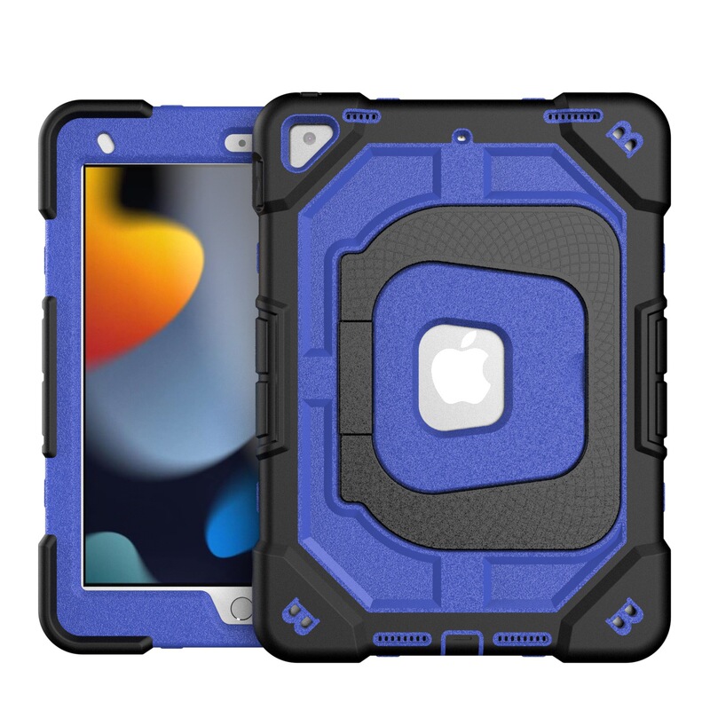 适用ipad 10.2 7-8-9代 三合一硅胶+PC防撞防摔儿童款大支架背带|undefined