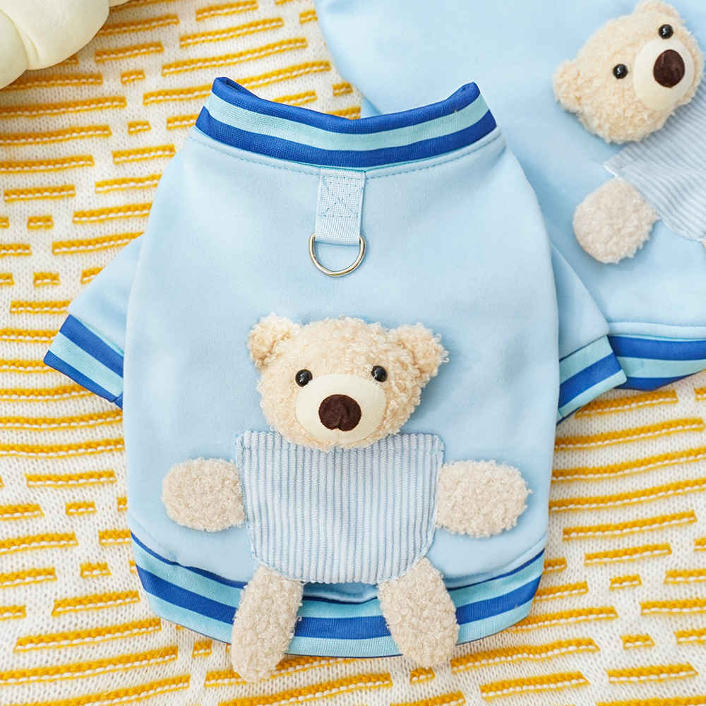 Transfronterizos mascotas ropa de perro otoño invierno ropa de béisbol de perro Teddy Bear Schnauzer gato calentamiento artículos deportivos de gato
