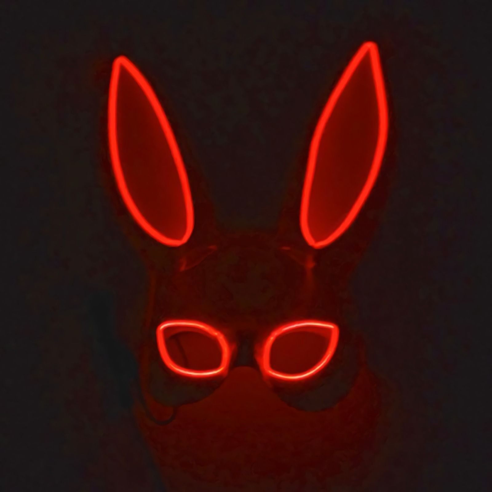 LED Bunny Girl Bar Show Bungee media cara máscara de conejo mascarada LED Halloween accesorios luminosos