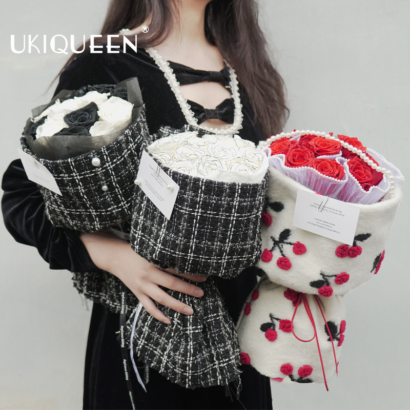 Naxi reina flor eterna Chanel ramo chino Día de San Valentín confesión ramo 520 regalo decoración del hogar adornos