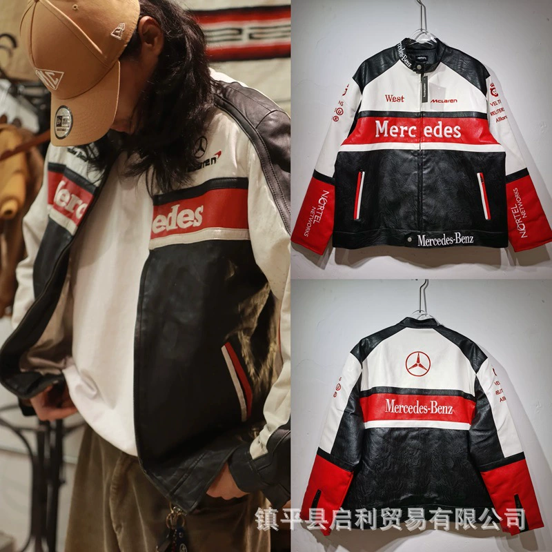 Новая куртка из кожи мотоциклетного стиля Harley для мужчин и женщин, одинаковый стиль с хлопком ретро мотоциклетная одежда тяжелой промышленности вышивка плюс кожаная куртка