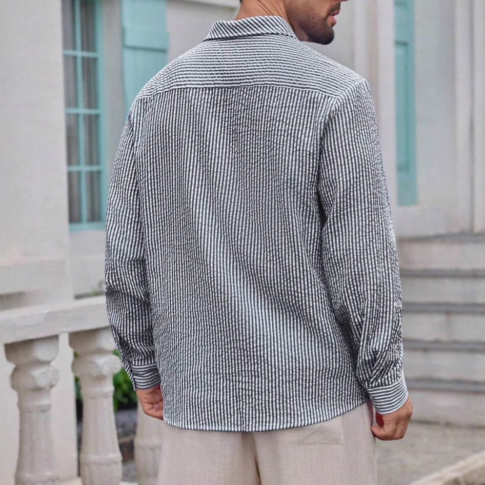 Camisas transfronterizas masculinas de otoño y invierno, camisas de algodón transpirables, camisas a cuadros de manga larga, camisas casuales para hombres, camisas de abrigo